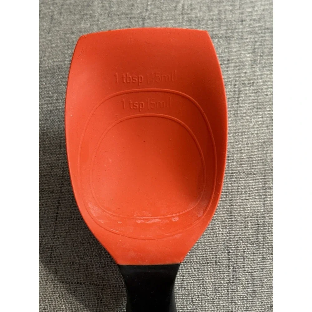 Dreamfarm Supoon Non-Stick Sit-Up Silicone Scraping Cooking Spoon Red 1 tbsp/tsp